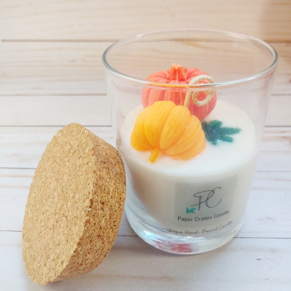 Halloween fall pumpkin patch decorative candle - Picture 1 of 6